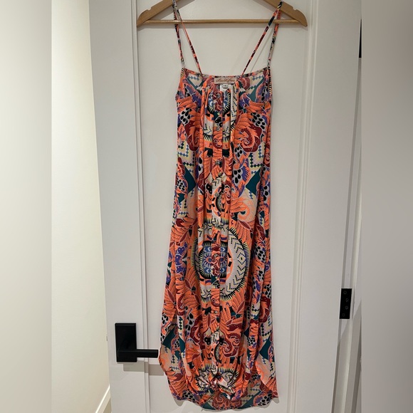 Mara Hoffman size S button down with knot maxi dress- multi coloured - Picture 2 of 4